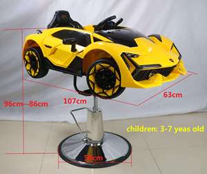 Sillón de Peluquería Infantil con Diseño de Coche Eléctrico de Dibujos Animados, Giratorio y Elevable, para Salón de Belleza - Product Image 5