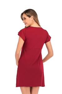 Encaje Patchwork multifuncional madre <span class=keywords><strong>lactancia</strong></span> embarazada elástico comodidad algodón vestido de maternidad para mujeres - Product Image 5