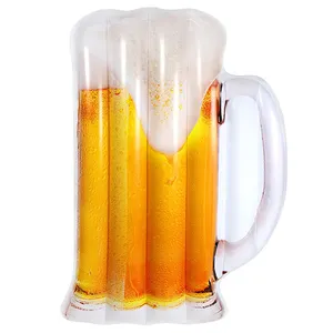 Promotional beer glass inflatable float water mattress