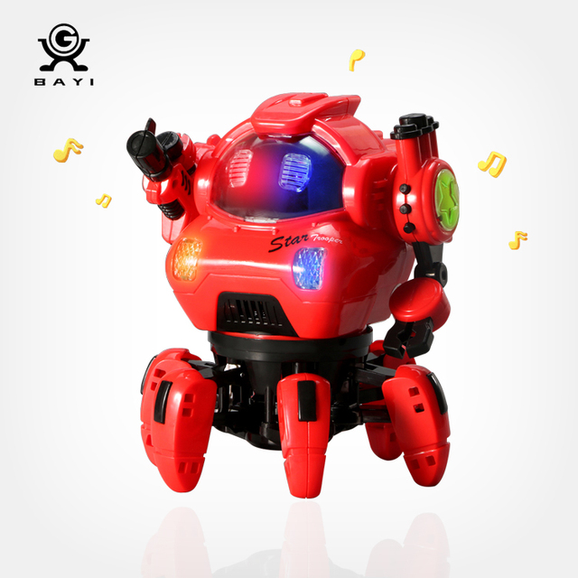 Star Toy Robots Six Legs Design Sing and Dance Electric Hexapod Robot With Light and Music Boy Girl Toy Gifts