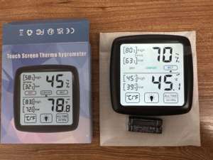 Interior Exterior Uso en el hogar <span class=keywords><strong>Digital</strong></span> Negro LCD Termómetro Higrómetro Temperatura - Product Image 6