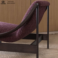 Ensemble de fauteuils inclinables de style nordique exquis et luxueux pour salon d'hôtel, avec un design créatif et un tissu confortable.