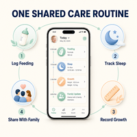 Développement d'une application de suivi de bébé fiable pour iOS et Android avec journal d'alimentation, suivi du sommeil et enregistrements de croissance LionCreate
