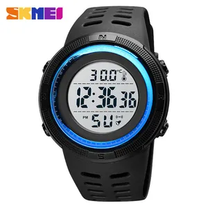 SKMEI 1681 Body Temperature Men's Watch Electronic 5Bar Waterproof Long Battery Life LED Healthy Male Sport Watch reloj