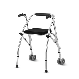 Hua Ensheng Aluminum Alloy <b>Walker</b> With Seat And Wheels For <b>Elderly</b> Mobility Aid - Product Image 1