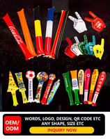Bâtons gonflables publicitaires personnalisés en plastique, colorés, pour le bruit et la fougue, idéaux pour les stades et les fêtes – Vente chaude