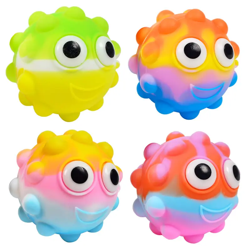 Push Pop 3D Stress Balls Bubble Fidget Sensory Toy Ball Bulk Squeeze Toys - for Autism, Stress, Anxiety - Kids and Adults