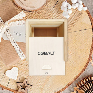 Solid Wood Storage Box 142mm <b>Square</b> With Pull Out Lid Engraved For General Packaging - Product Image 3