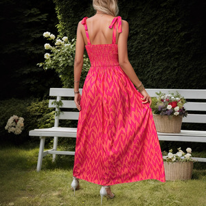 Vestido Elegante <span class=keywords><strong>de</strong></span> Verano para Mujer, Estilo Pastoral, para Vacaciones en la Playa, Cintura Ajustada, Plisado, Delgado - Product Image 2