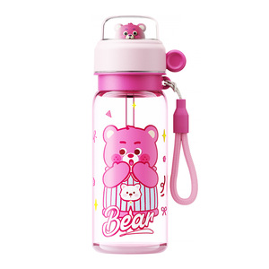 2026 Luxury Transparent Double Wall Water Bottle with Handle Wholesale Custom Logo Eco Friendly Portable <b>Plastic</b> Travel Cup - Product Image 2