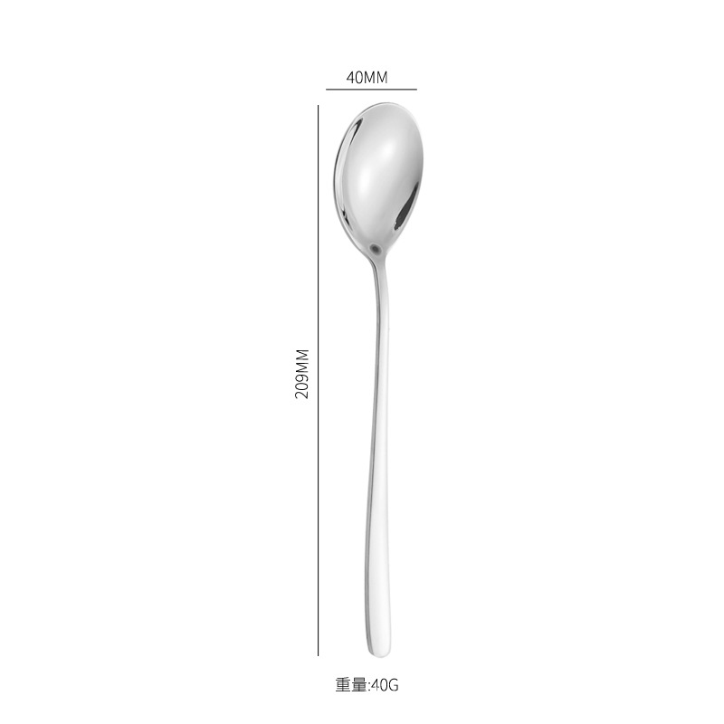Cuillère en acier inoxydable 304, taille 1 [argent]