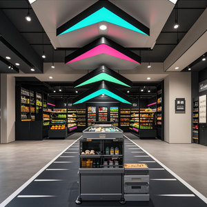 Tùy Chỉnh Hiện Đại V-Hình Thiết Kế Thương Mại Đèn Chùm Văn Phòng Tập Thể Dục Treo Ánh Sáng RGB Tuyến Tính Mũi Tên Ánh Sáng Mặt Dây Chuyền Cho Phòng Tập Thể Dục - Product Image 3