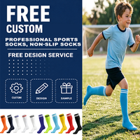 Chaussettes de football respirantes mi-hautes pour enfants et équipes jeunes, en mélange de coton antibactérien, semelle antidérapante et rembourrée, pour l'entraînement estival