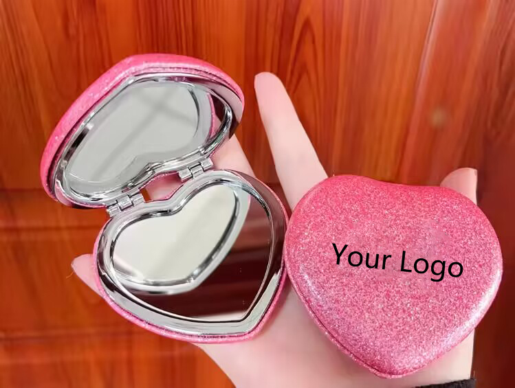 Pink heart mirror