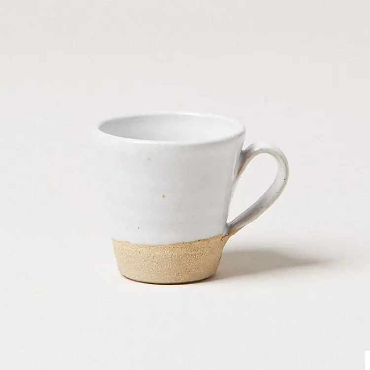 Custom Eenvoudige Handgemaakte Kleine Ongeglazuurde Aardewerk Beker Klei Koffiemok