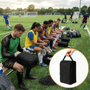 Sac à chaussures pliable en tissu imperméable, pochette de rangement portable pour le sport, la gym, les trajets quotidiens, organisateur de chaussures pour hommes et femmes - Product Image 6