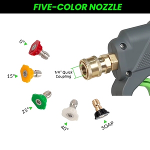 Pistolet <span class=keywords><strong>à</strong></span> mousse haute pression 4000 PSI <span class=keywords><strong>à</strong></span> 2 voies et pistolet pulvérisateur d'eau double usage en laiton pour lavage de voiture - Product Image 4