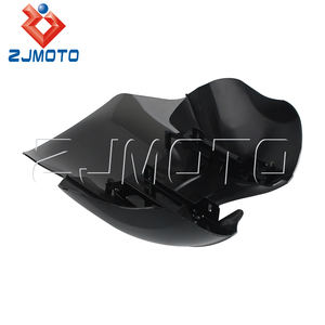 Carenado de Motocicleta ABS Negro Brillante para Harley Dyna Low Rider Street <span class=keywords><strong>Bob</strong></span> <span class=keywords><strong>Fat</strong></span> <span class=keywords><strong>Bob</strong></span> 1993-2017 | Parabrisas Ajustable de 15 Pulgadas - Product Image 5