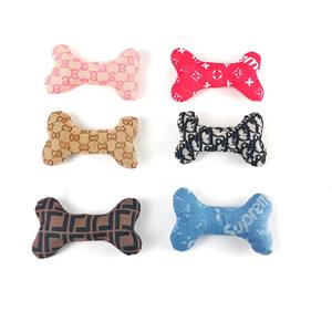 Giocattoli per animali domestici moderni di lusso a forma di osso giocattoli interattivi da masticare per cani di design all'ingrosso squittio peluche che abbaia giocattolo per cani - Product Image 2