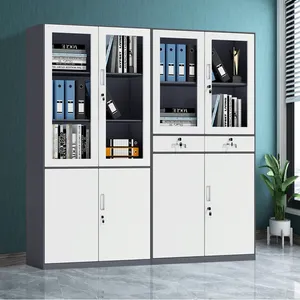 HUIYANG filing cabinet with 4 Swing Doors large capacity knocked-Down steel archivador