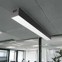 Lampe en plastique longue de lumière linéaire commerciale de l'intense luminosité LED pour les solutions faciles d'installation de projet de bureau à domicile