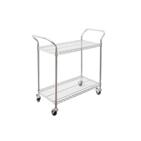 Chariot antistatique en acier inoxydable chromé durable pour l'usine électronique, stockage de bobines antistatiques avec couches personnalisables
