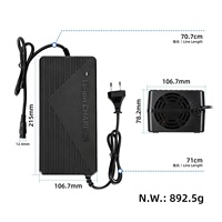 Chargeur rapide 60V-67.2V 10A, prise GX16, prise européenne avec connecteur à 3 broches, transformateur EU US, adaptateur d'alimentation universel pour éclairage