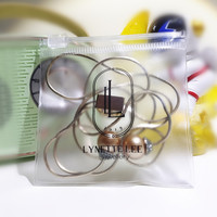 Petit emballage de bijoux personnalisé sac en plastique zippé sac à fermeture éclair mignon mat pour boucle d'oreille logo réutilisable mini pochette à zip-lock en PVC