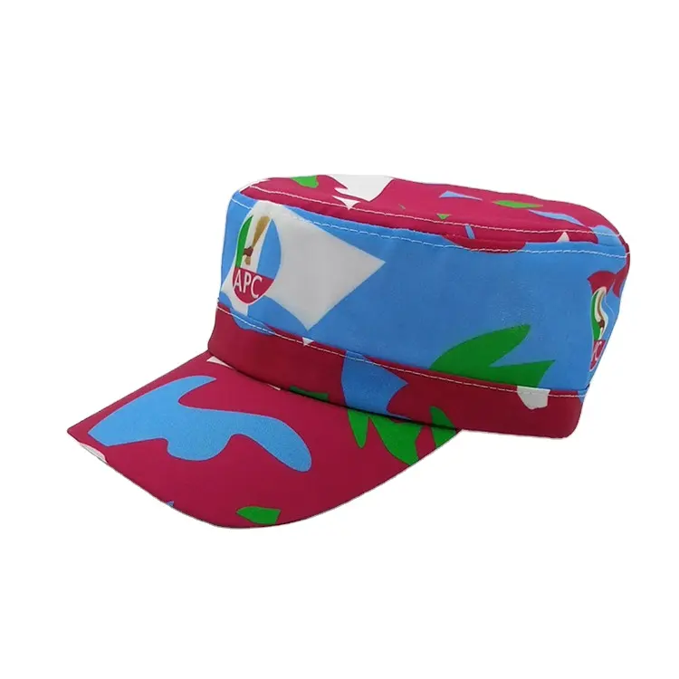 customized face cap wholesale apc printing hats election flat visor digital green red white blue top caps