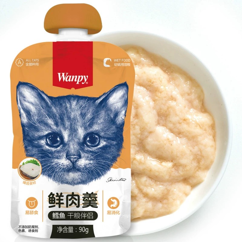 Wanpy, свежая куриная морковь и горох, мясная паста для собак, угощение, влажный корм для собак всех размеров, упакованный в пакет
