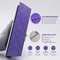 Rouleau de ponçage céramique violet 3M de qualité supérieure 70MM*12MM GRIT 40 pour ponçage à sec automobile