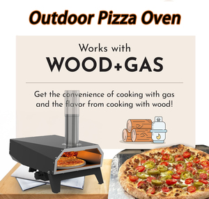 Grand four à <span class=keywords><strong>pizza</strong></span> autoportant moderne à <span class=keywords><strong>gaz</strong></span> et feu de bois Carton extérieur de jardin <span class=keywords><strong>Pierre</strong></span> à <span class=keywords><strong>pizza</strong></span> galvanisée en acier inoxydable unique Un siège - Product Image 2