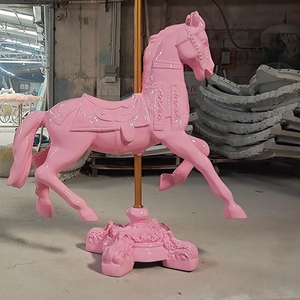 Statua Unicorno da Giostra a Grandezza Naturale di Natale / Decorazione Statua Unicorno da Giostra in Fibra di Vetro - Product Image 4