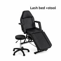 Table de massage pliable professionnelle moderne, cadre en acier inoxydable, appui-tête intégré, éponge haute densité, salon commercial