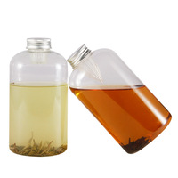 16oz 500ml clair infusion à froid thé café à emporter emballage bouteille boisson jus bouteille fruits thé PET bouteille en plastique avec filtre