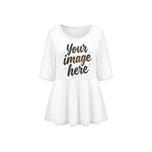 Nuova Collezione: Camicetta da <span class=keywords><strong>Donna</strong></span> a <span class=keywords><strong>Mezza</strong></span> <span class=keywords><strong>Manica</strong></span> con Stampa Personalizzata, Design alla Moda, Top Elegante per Donne - Product Image 3