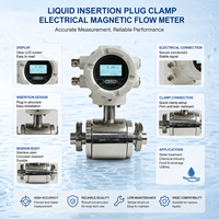 Débitmètre électromagnétique en acier inoxydable, connexion à collier sanitaire, corps poli 304, totalisateur numérique LCD, pour produits laitiers et alimentaires