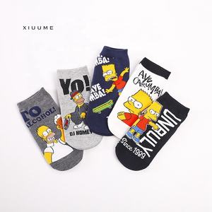 Calcetines de Algodón 100% al por Mayor, Tobilleros, de Verano, con Diseño de Comics de los <span class=keywords><strong>Simpson</strong></span>, para Hombre y Mujer - Product Image 1