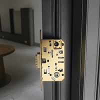 Serrure de porte magnétique silencieuse Yige Factory Direct Golden 9650, corps en acier inoxydable, finition argent poli, durable, pour porte intérieure