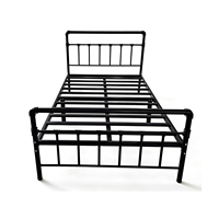 Cadre de lit simple en métal au design moderne pour usage domestique ou hôtelier, convertible, adapté à la chambre à coucher, au salon, à l'appartement