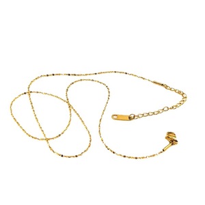Collana Gimmel <span class=keywords><strong>in</strong></span> Acciaio Inossidabile 316L <span class=keywords><strong>con</strong></span> Catena a Stella <span class=keywords><strong>in</strong></span> <span class=keywords><strong>Oro</strong></span> 18K, Stile Sportivo <span class=keywords><strong>con</strong></span> Raffinata Catena Abbinata - Product Image 5