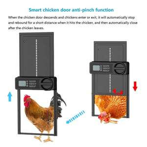 Waterproof <strong>Large</strong> Chicken Coop Door with Smart <strong>Timer</strong> <strong>LCD</strong> <strong>Display</strong> Aluminum Chicken Door with Anti-Pinch Sensor - Product Image 2