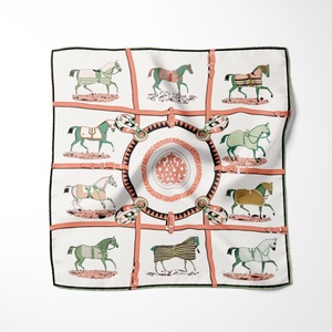 Syal sutra murbei persegi kecil 14mm, syal sutra Twill Digital polos untuk musim semi musim gugur 45x45cm, syal sutra hadiah - Product Image 3