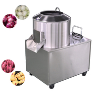 Commerciële Automatische Aardappelwasmachine Aardappelschilmachine Aardappelschiller Chips Snijmachine