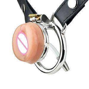 Vagina travesti con cierre <span class=keywords><strong>de</strong></span> <span class=keywords><strong>castidad</strong></span> negativo <span class=keywords><strong>de</strong></span> acero inoxidable para que los hombres se vistan como partes privadas <span class=keywords><strong>de</strong></span> las mujeres, novedad <span class=keywords><strong>de</strong></span> 2017 - Product Image 3