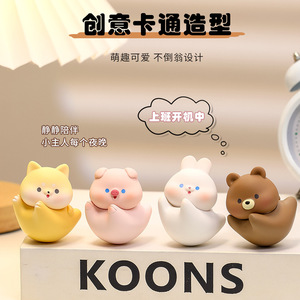 Figurine de dessin animé Yo Flip Up Tumbler en résine, décoration de bureau mignonne, jouet anti-stress - Product Image 3