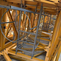 Grue à tour de construction Zoomlion 7527 d'occasion de 16 tonnes avec une hauteur de levage de 60 m et un moment de charge élevé pour les bâtiments de grande hauteur