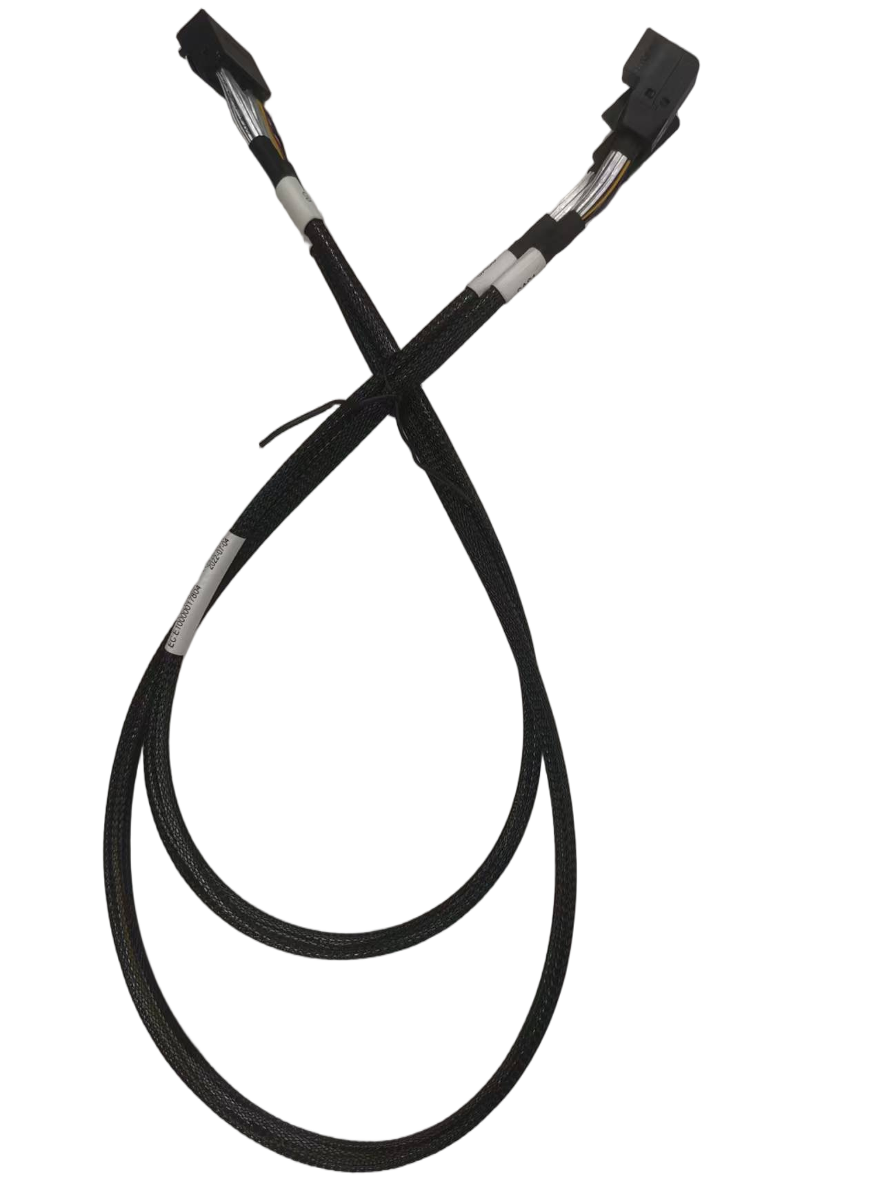 HONPNK High-Speed Data Transfer SFF-8643 8i to 2SFF-8643 4i (Curved) Mini SAS Cable for SAS/RAID Controllers Backplanes