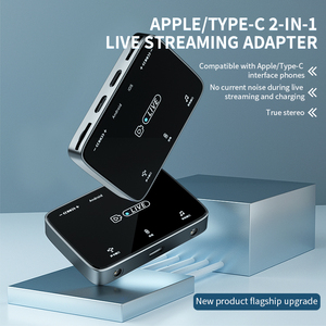 OEM live streaming Card âm thanh Bộ chuyển đổi âm thanh cho <span class=keywords><strong>Iphone</strong></span> Android điện thoại di động chuyển đổi tai nghe jack Splitter - Product Image 4