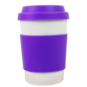 Tasses à café en silicone isolées en gros avec couvercle anti-fuite, impression de logo personnalisé, cadeaux d'affaires, capacité 350 ml, tasse de bureau - Product Image 1